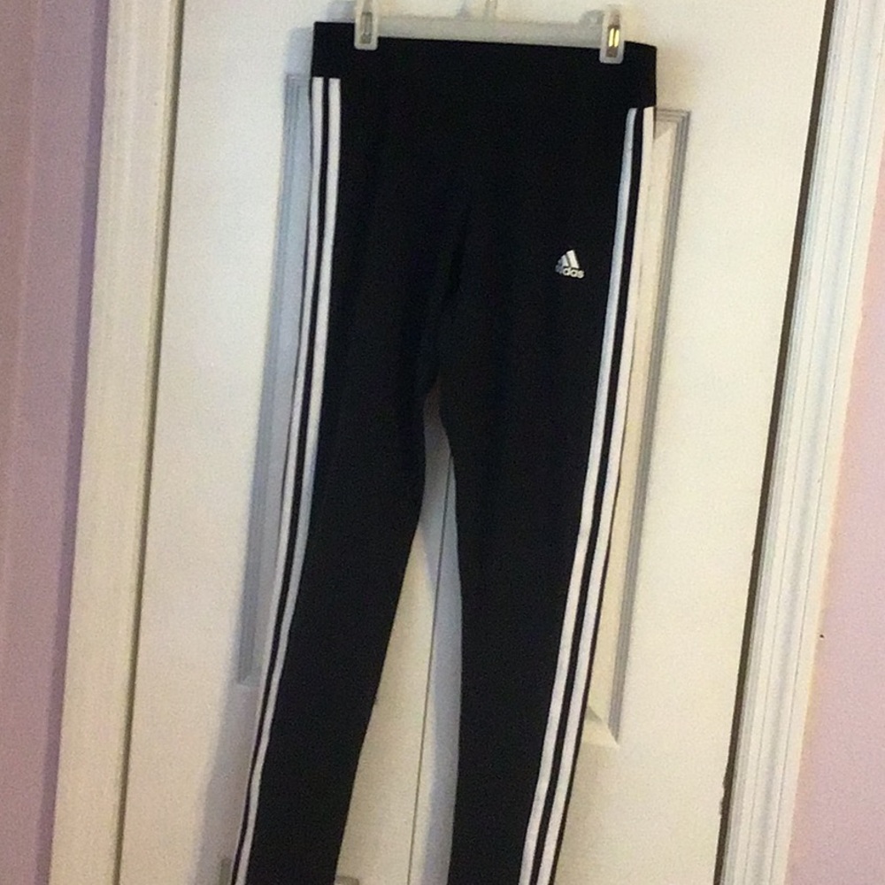 Woman’s Adidas Black and White Leggings for Active Wear